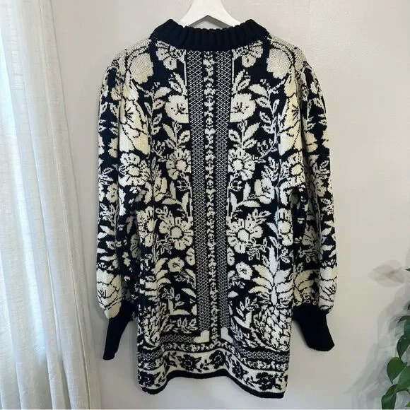 Farm Rio Black Pineapple Garden Knit Mini Dress - Picture 6 of 8